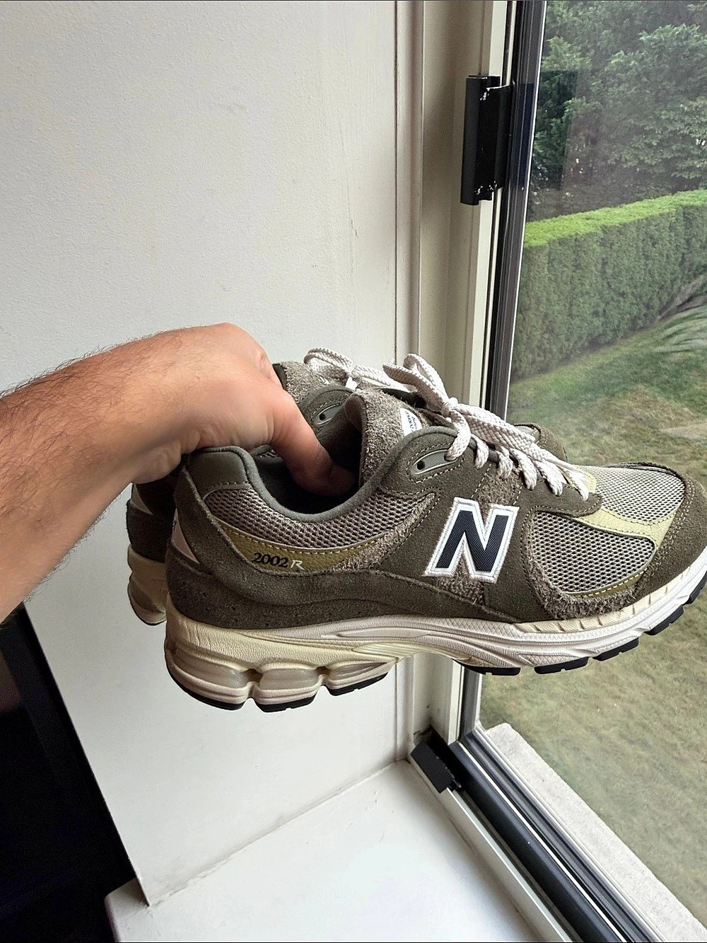 New Balance 2002R Zalando Exclusive Olive Men's Athletic Shoes Green & Gray US 9